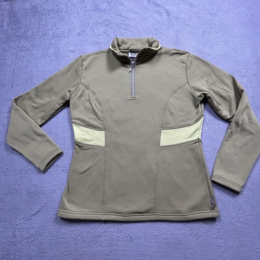 Obermeyer 1/4 Zip Pullover Womens M Green Colorblock Gorpcore Ski